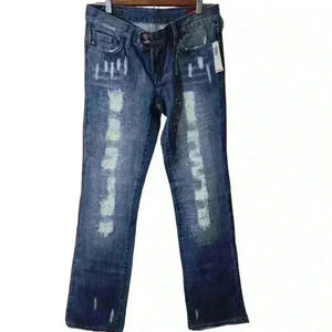 P5024 vintage nwt seven jeans flare massive distressed jeans originally $98.00